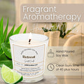 Retreat - Lemongrass, Patchouli, & Lime - Soy Wax Scented Candle - JARE CANDLES
