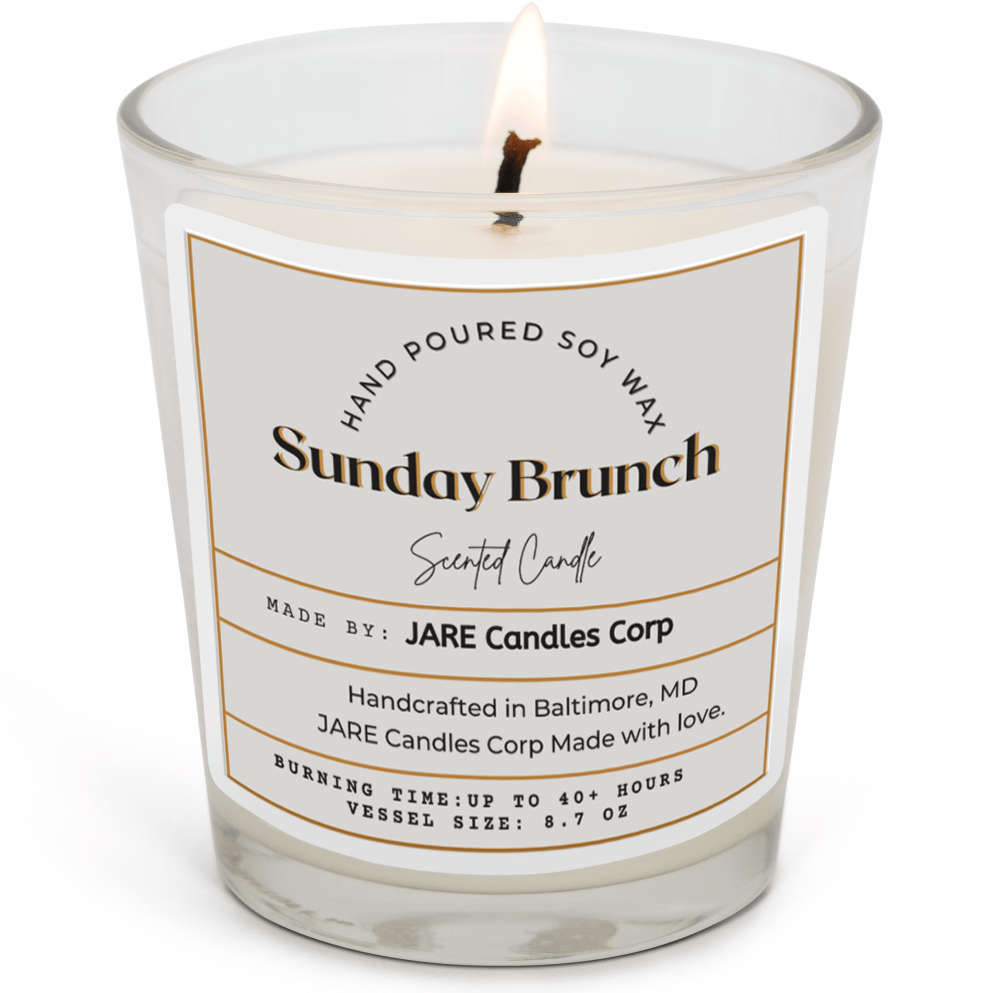 Sunday Brunch - Champagne and Citrus - Soy Wax Scented Candle - JARE CANDLES