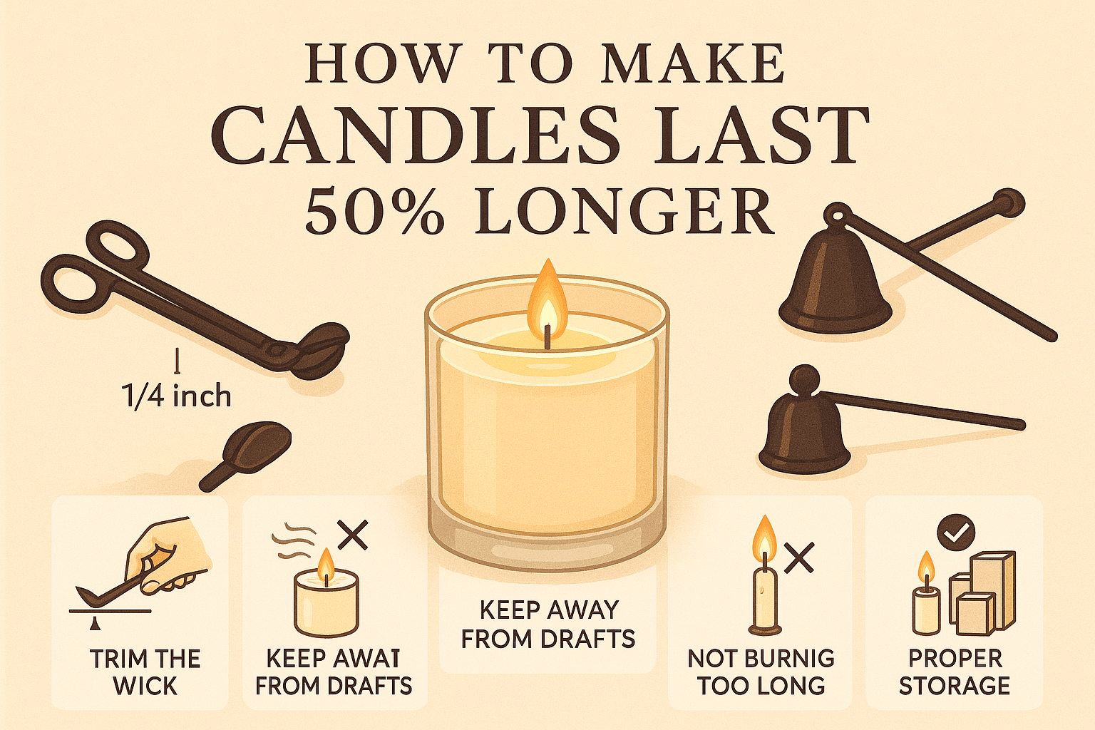 Candle Burning Tips: Make Your Candles Last Longer - JARE CANDLES