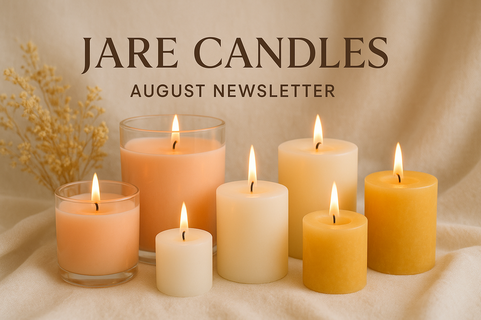 JARE Candles August Newsletter - New Arrivals & Summer Scents