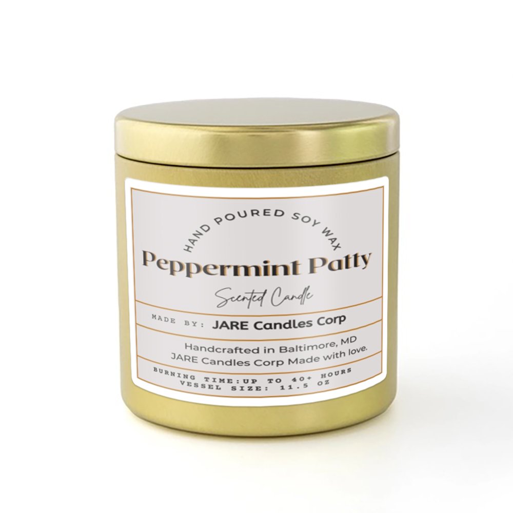 Peppermint Patty - Dark Chocolate, Vanilla Bean - Soy Wax Scented Candle