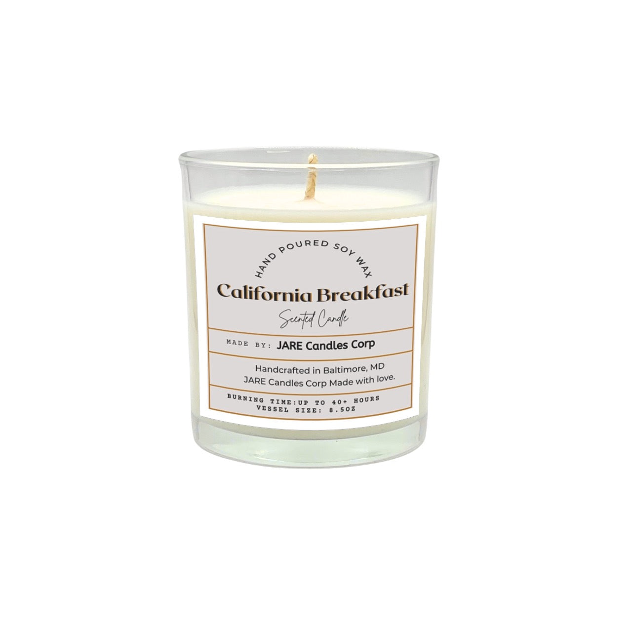 California Breakfast Juicy Orange, Sweet Pineapple - Soy Wax Scented Candle