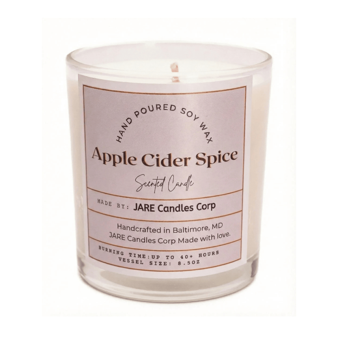 Apple Cider Spice - Cinnamon, Clove, Nutmeg - Soy Wax Scented Candle