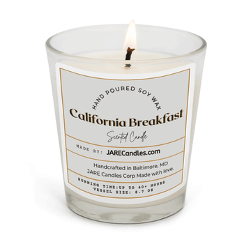 California Breakfast Juicy Orange, Sweet Pineapple - Soy Wax Scented Candle