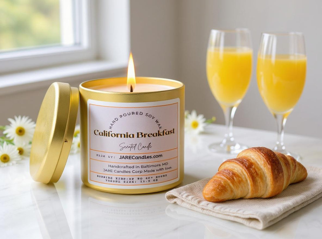California Breakfast Juicy Orange, Sweet Pineapple - Soy Wax Scented Candle