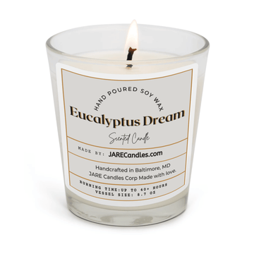Eucalyptus Dream - Fresh Eucalyptus, Zesty Lime - Soy Wax Scented Candle