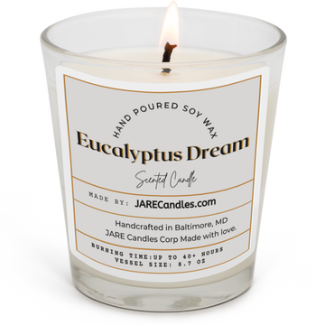 Eucalyptus Dream - Fresh Eucalyptus, Zesty Lime - Soy Wax Scented Candle