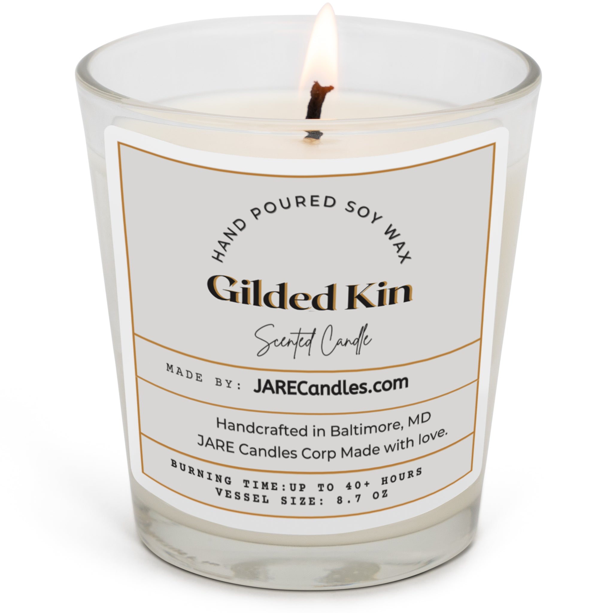 Gilded Kin - Sweet Caramel, Warm Pumpkin, Spiced Cream - Soy Wax Scented Candle