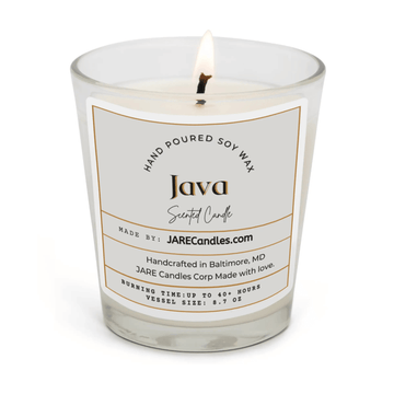 JAVA Rich Chocolate, Toasted Almond - Soy Wax Scented Candle