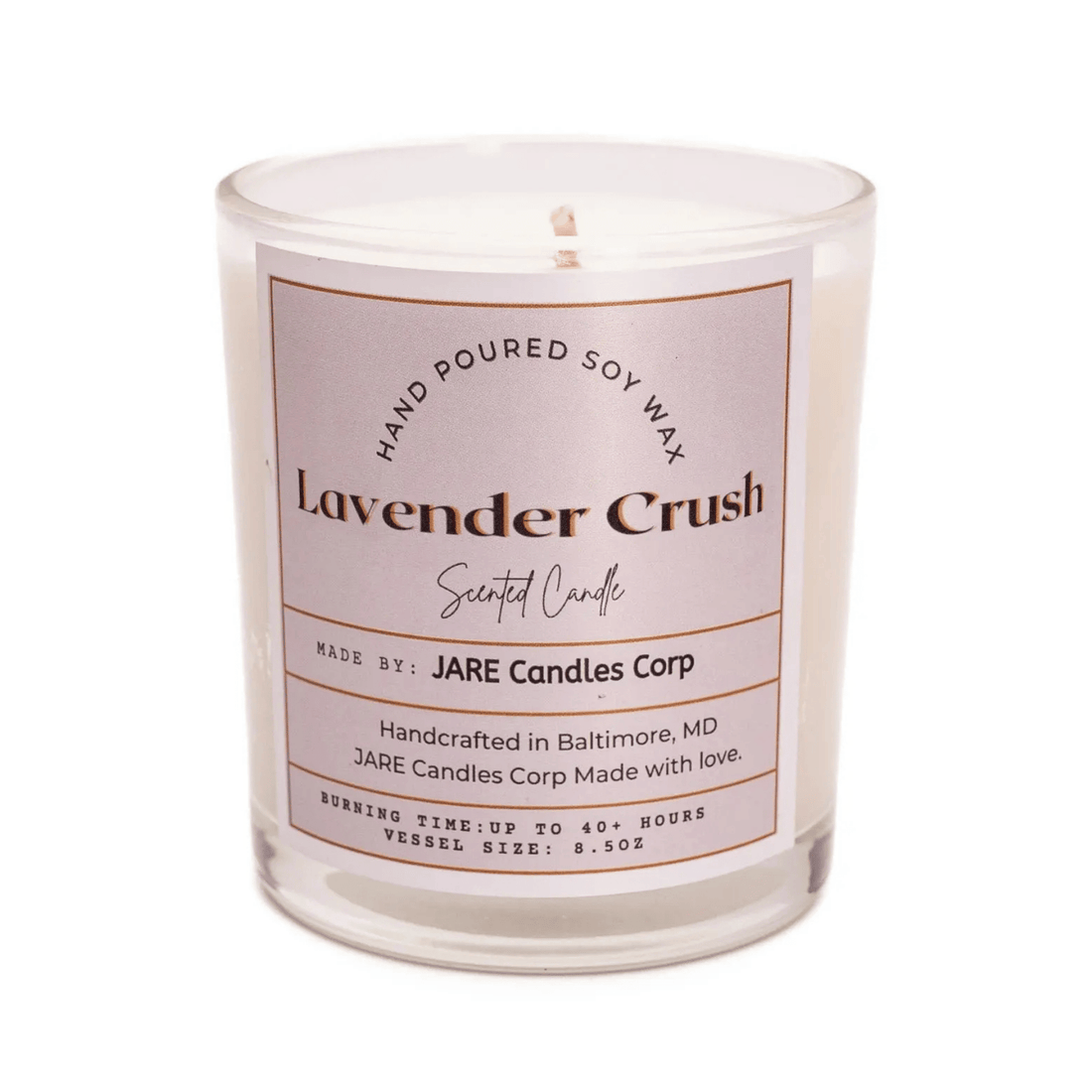 Lavender Crush Jasmine, Neroli, Banana - Soy Wax Scented Candle