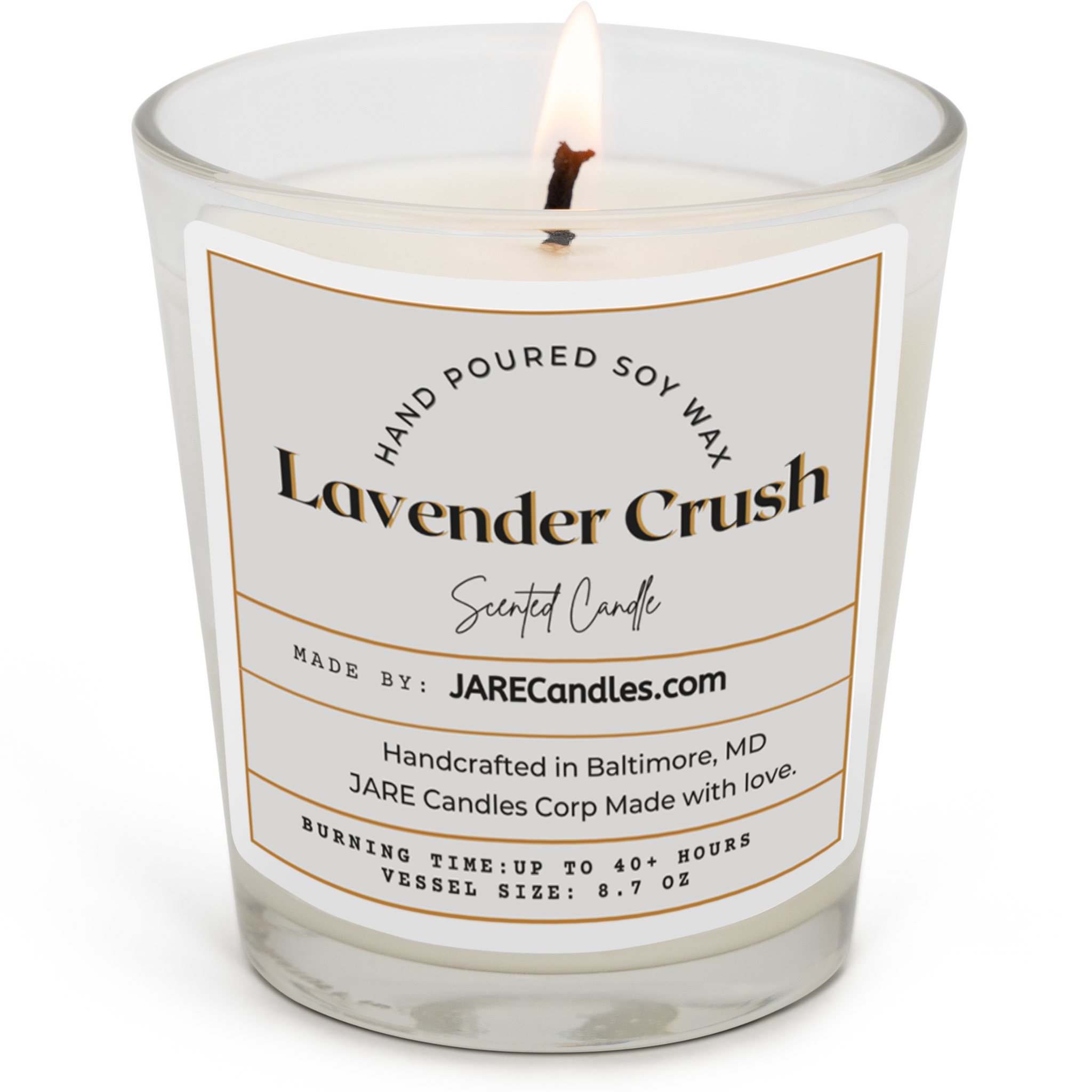 Lavender Crush - Jasmine, Neroli, Banana - Soy Wax Scented Candle