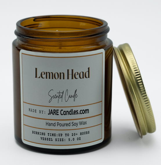 Lemon Head Fresh Lime, Sugary Orange - Soy Wax Scented Candle