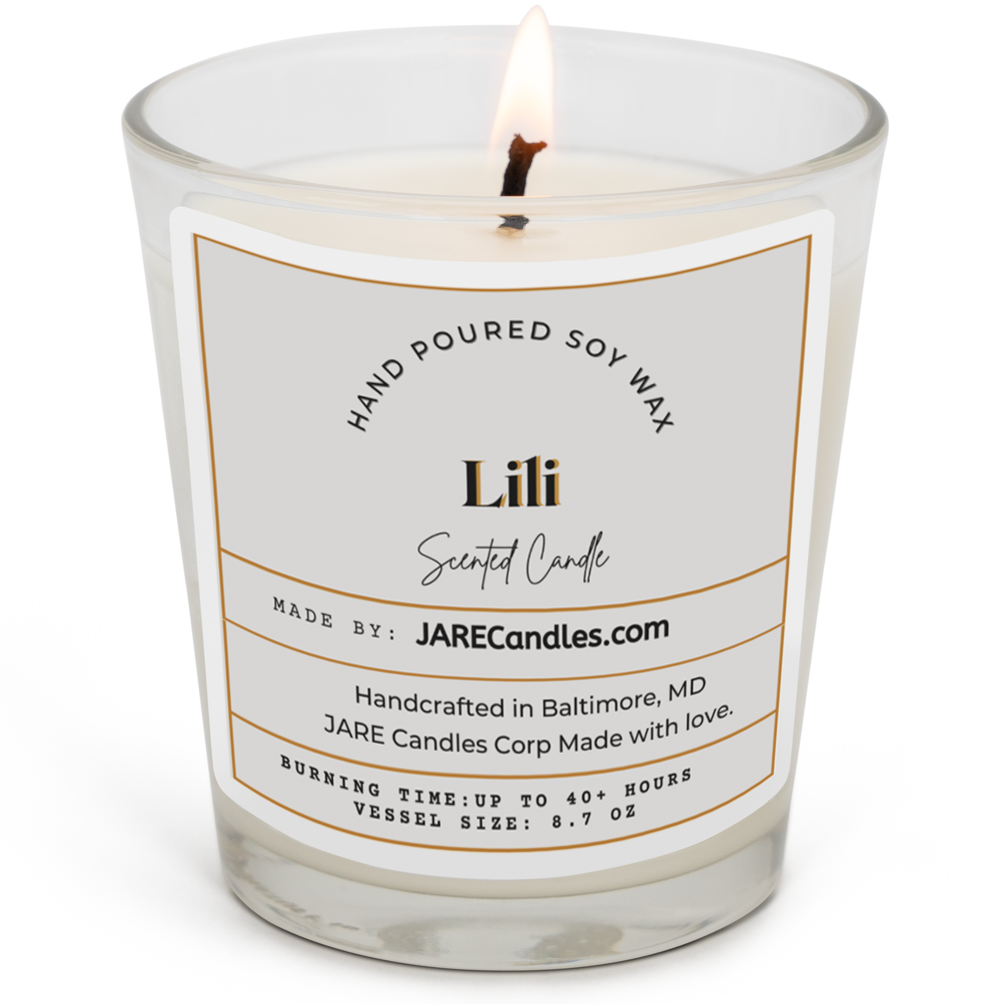 Lili - Lush Gardenia, Tuberose - Soy Wax Scented Candle