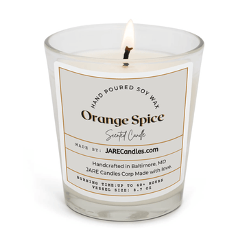 Orange Spice - Cinnamon Spiced, Clove - Soy Wax Scented Candle
