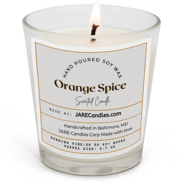 Orange Spice - Cinnamon Spiced, Clove - Soy Wax Scented Candle