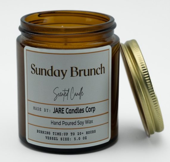 Sunday Brunch Champagne and Citrus - Soy Wax Scented Candle