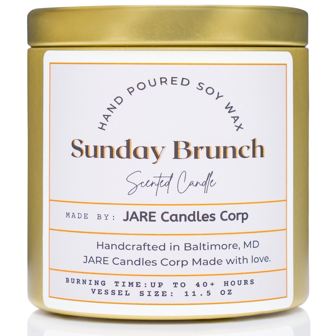 Sunday Brunch Champagne and Citrus - Soy Wax Scented Candle