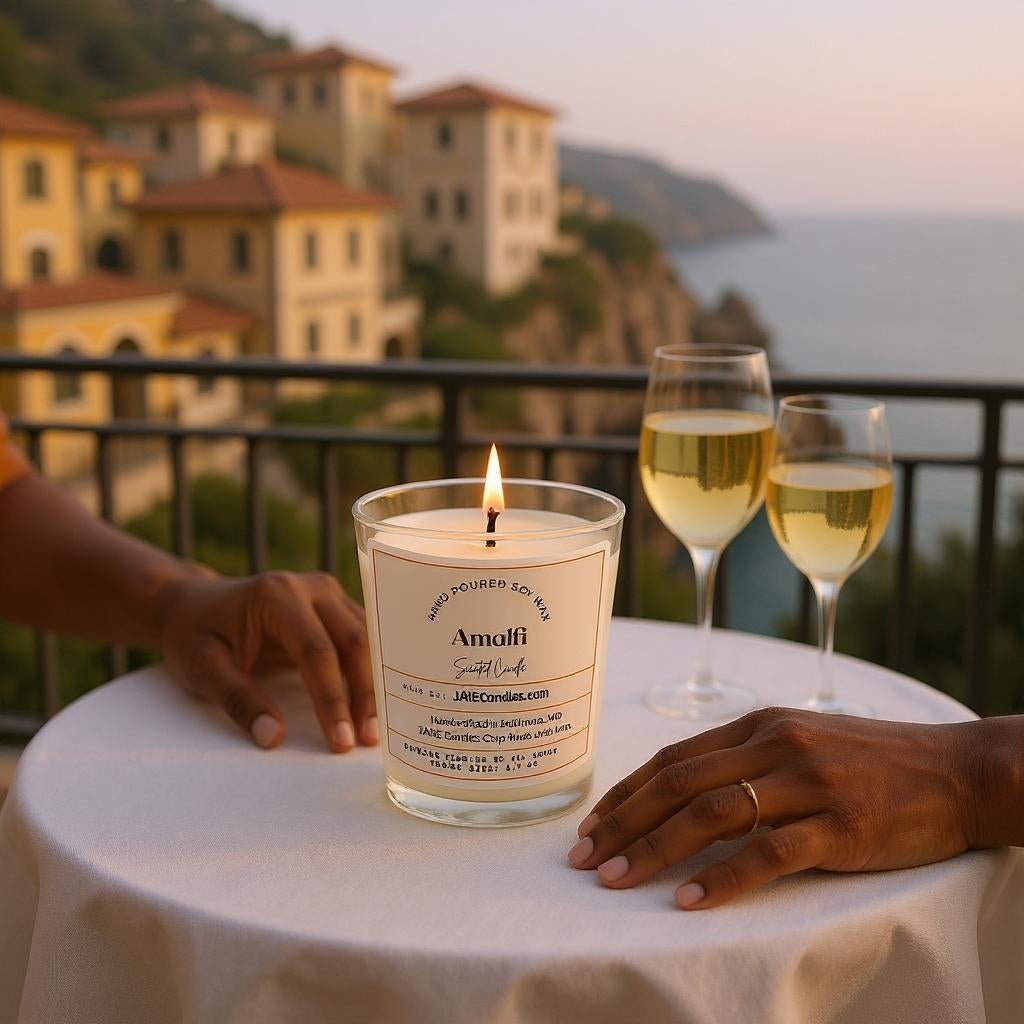 Amalfi - Coast Citrus Basil - Soy Wax Scented Candle - JARE CANDLES