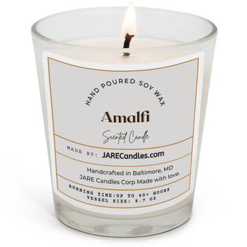 Amalfi - Coast Citrus Basil - Soy Wax Scented Candle - JARE CANDLES
