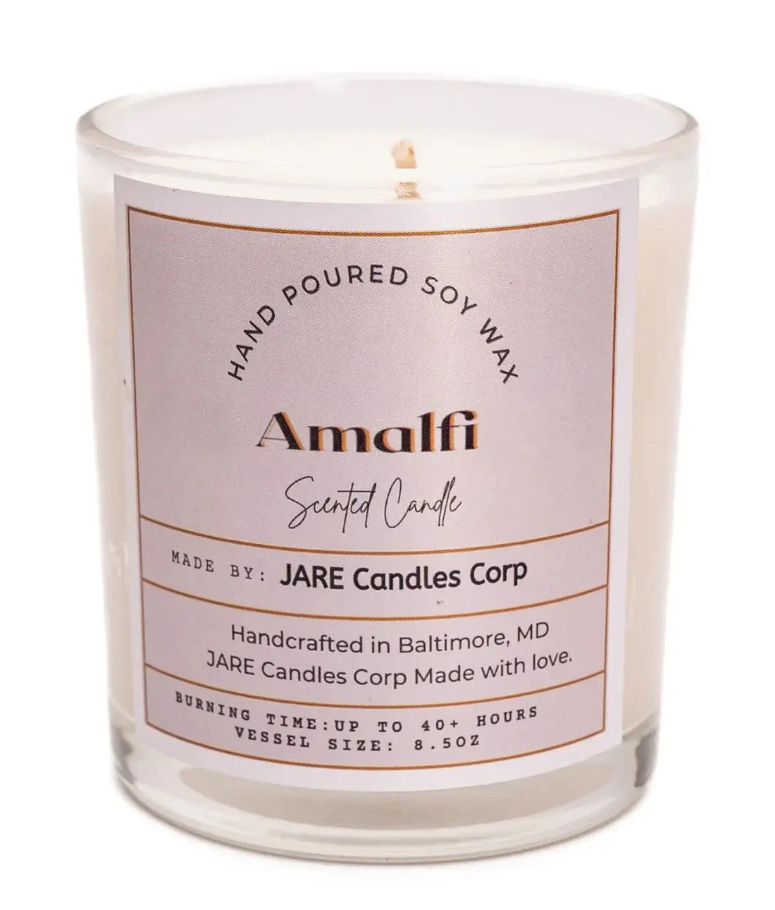 Amalfi - Coast Citrus Basil - Soy Wax Scented Candle - JARE CANDLES