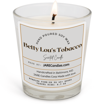 Betty Lou's Tobacco - Sage, Honey & Amaretto Soy Wax Candle - JARE CANDLES