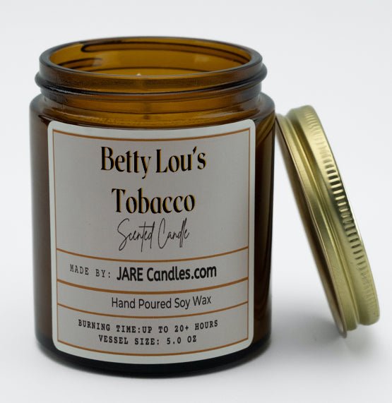 Betty Lou’s Tobacco - Sage, Honey & Amaretto - Soy Wax Scented Candle - JARE CANDLES