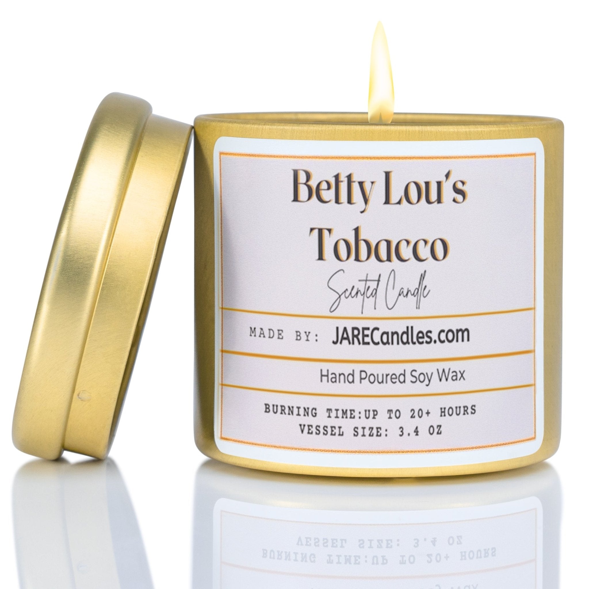 Betty Lou’s Tobacco - Sage, Honey & Amaretto - Soy Wax Scented Candle - JARE CANDLES