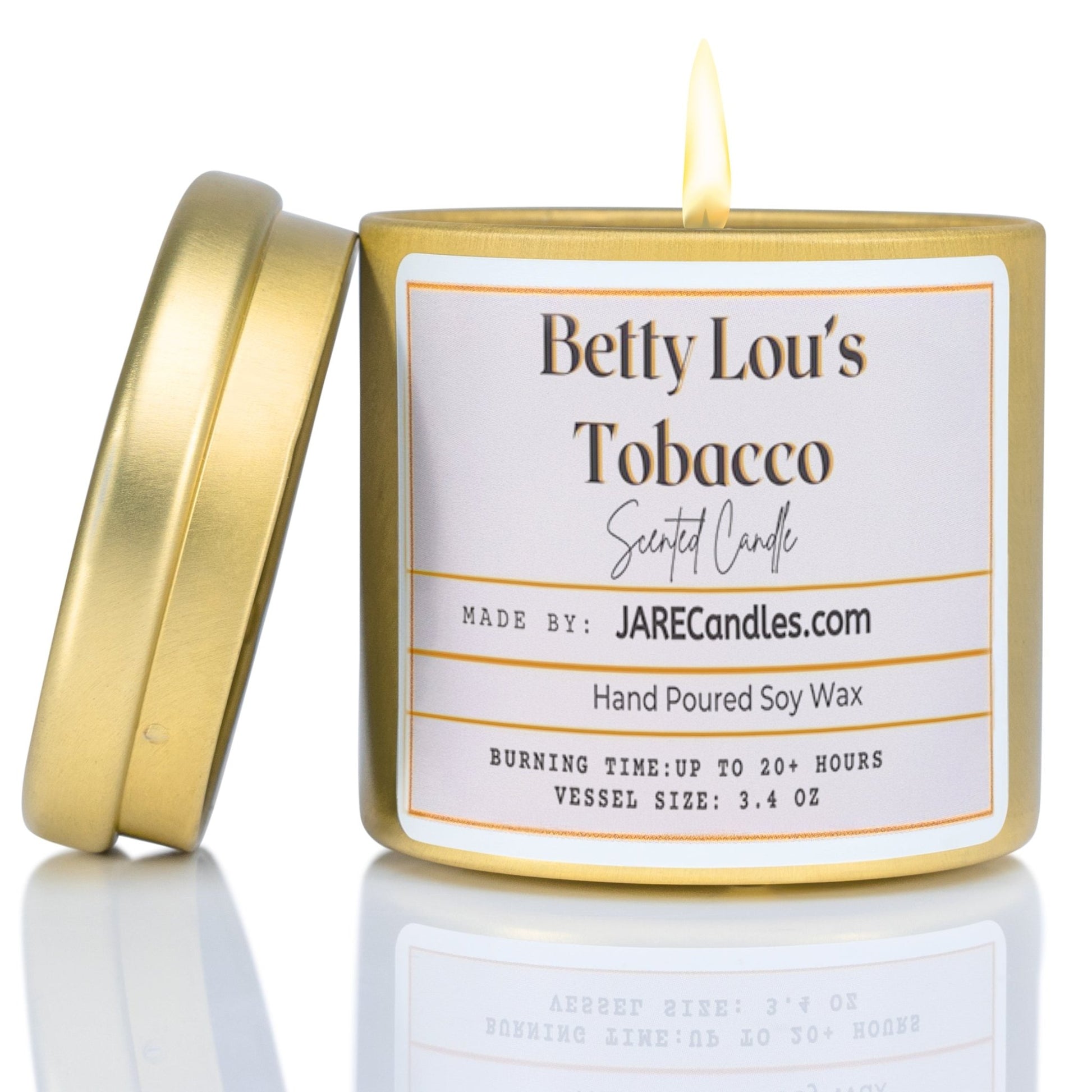 Betty Lou’s Tobacco - Sage, Honey & Amaretto - Soy Wax Scented Candle - JARE CANDLES