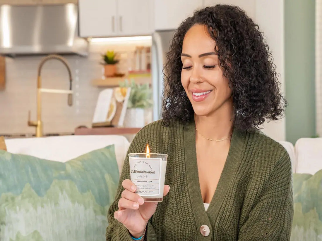 California Breakfast Juicy Orange, Sweet Pineapple - Soy Wax Scented Candle - JARE CANDLES