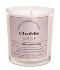Chablis - White Wine Grapes, Green Apples - Soy Wax Scented Candle - JARE CANDLES