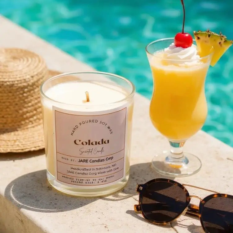 Colada Tropical Pina Colada - Soy Wax Scented Candle - JARE CANDLES
