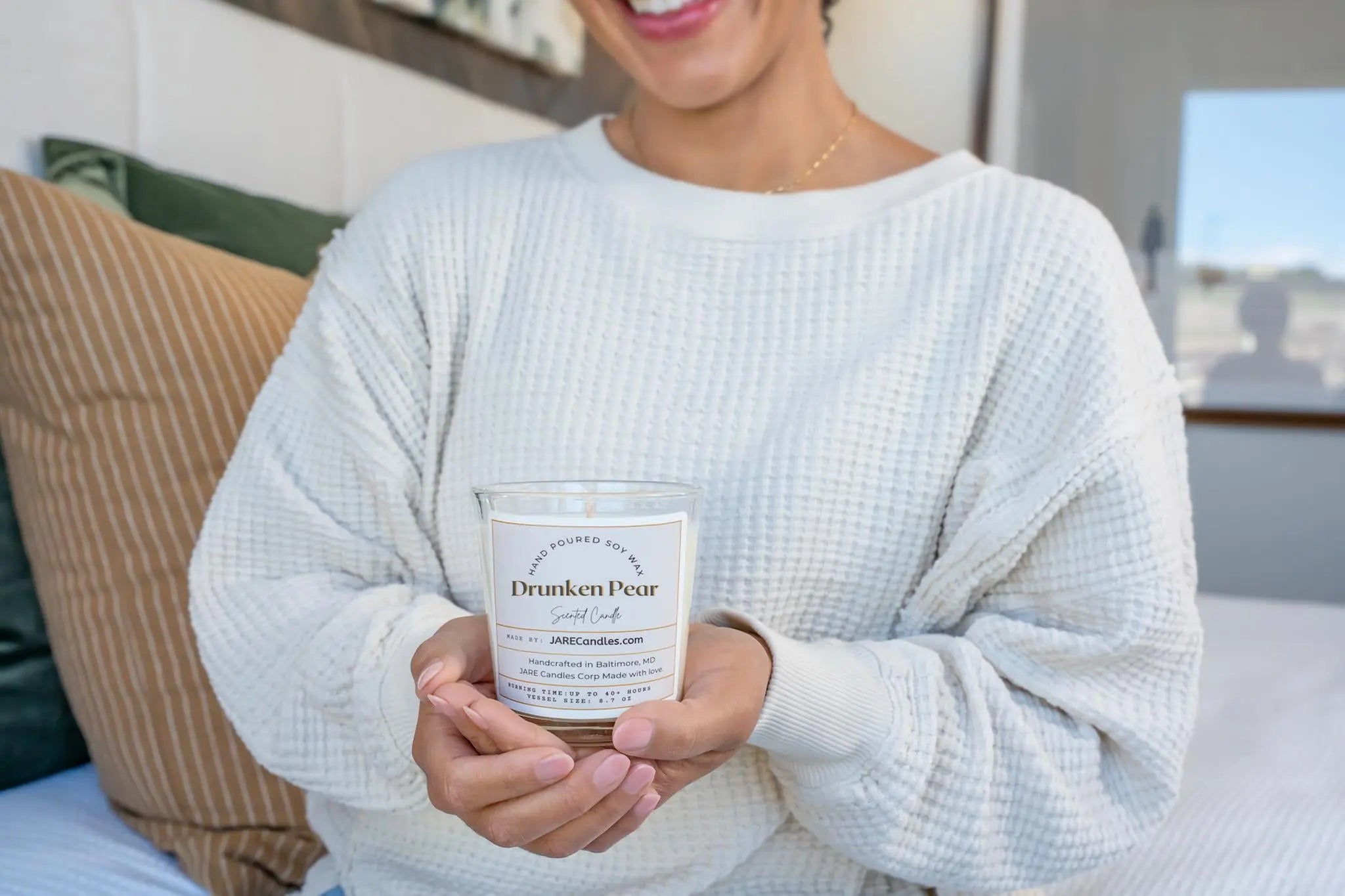 Drunken Pear - Spiced Pear, Crisp Apple - Soy Wax Scented Candle - JARE CANDLES