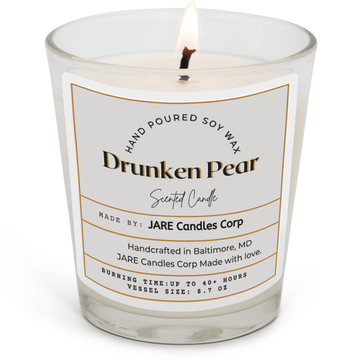 Drunken Pear - Spiced Pear, Crisp Apple - Soy Wax Scented Candle - JARE CANDLES