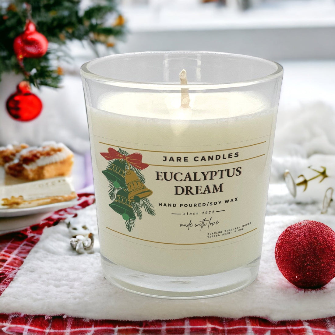 Eucalyptus Dream Holiday Candle - JARE CANDLES