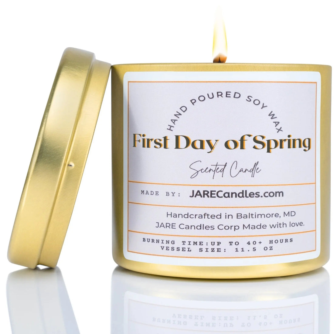 First Day of Spring - Rose Petals, Jasmine - Soy Wax Scented Candle - JARE CANDLES