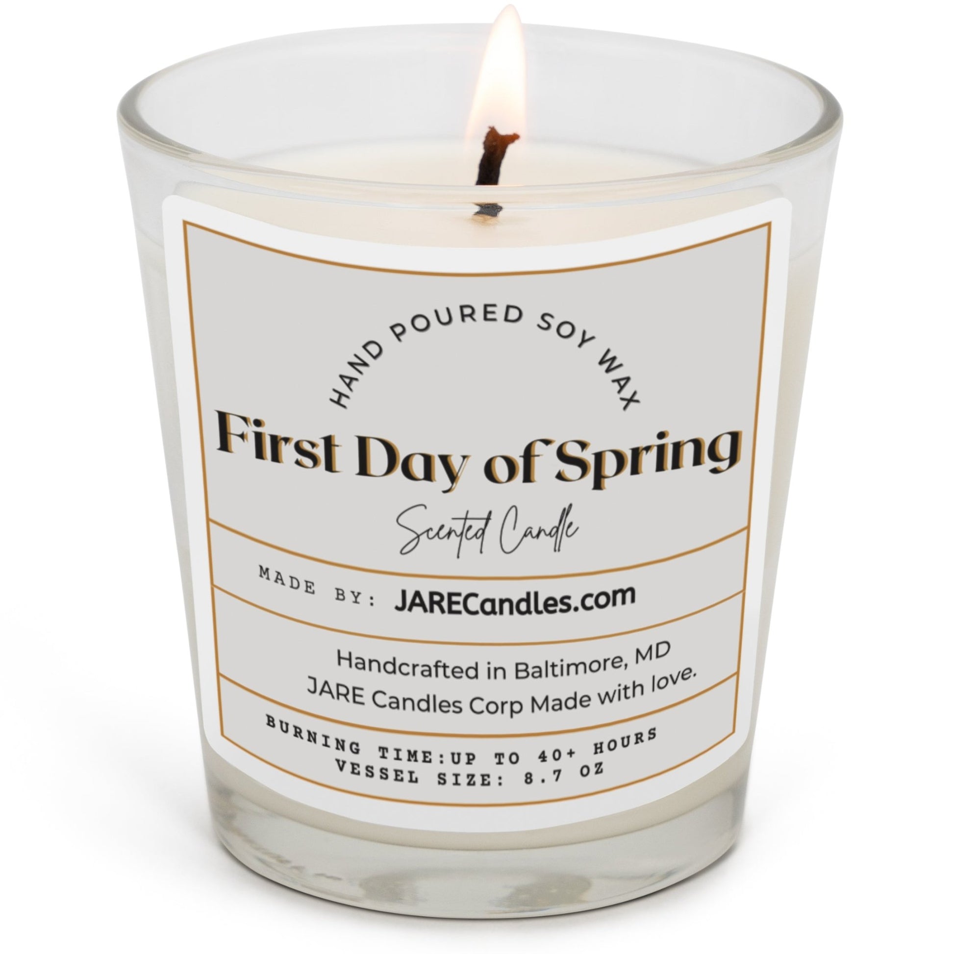 First Day of Spring - Rose Petals, Jasmine - Soy Wax Scented Candle - JARE CANDLES