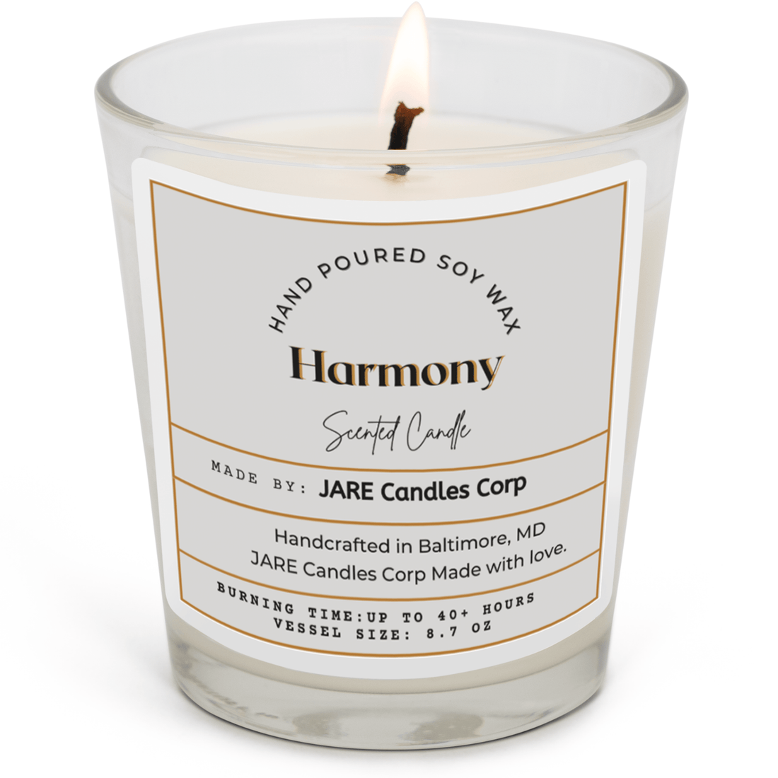 Harmony - Cinnamon & Citrus - Soy Wax Scented Candle - JARE CANDLES