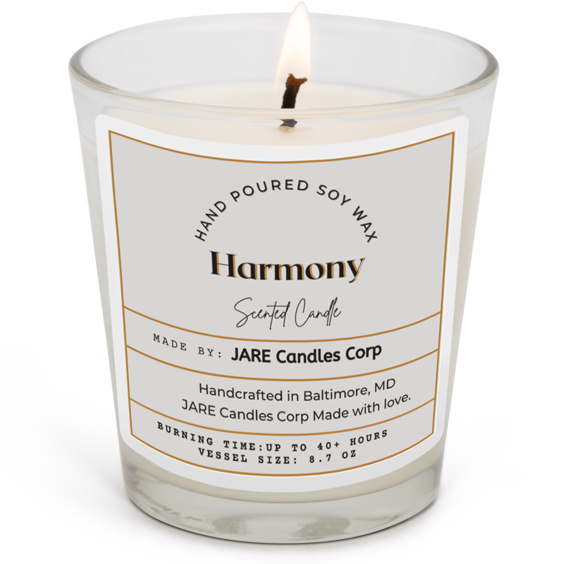Harmony - Cinnamon & Citrus - Soy Wax Scented Candle - JARE CANDLES