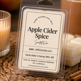 Apple Cider Spice scented wax melts, hand-poured soy wax, fall styling