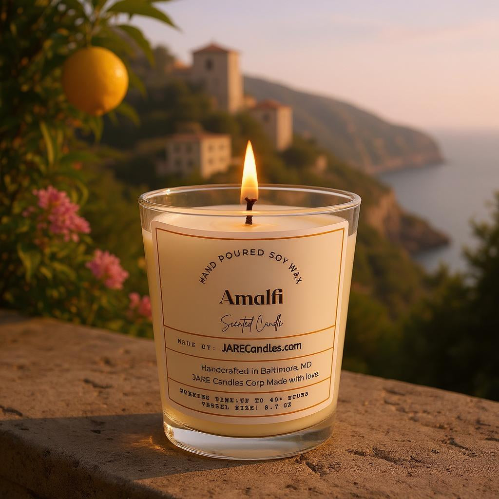 Amalfi - Coast Citrus Basil - Soy Wax Scented Candle