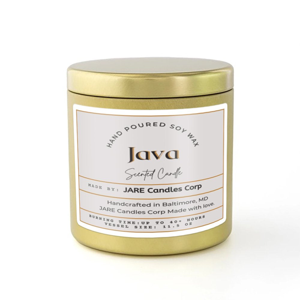 JAVA Rich Chocolate, Toasted Almond - Soy Wax Scented Candle