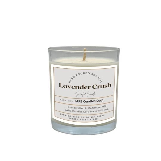 Lavender Crush Jasmine, Neroli, Banana - Soy Wax Scented Candle