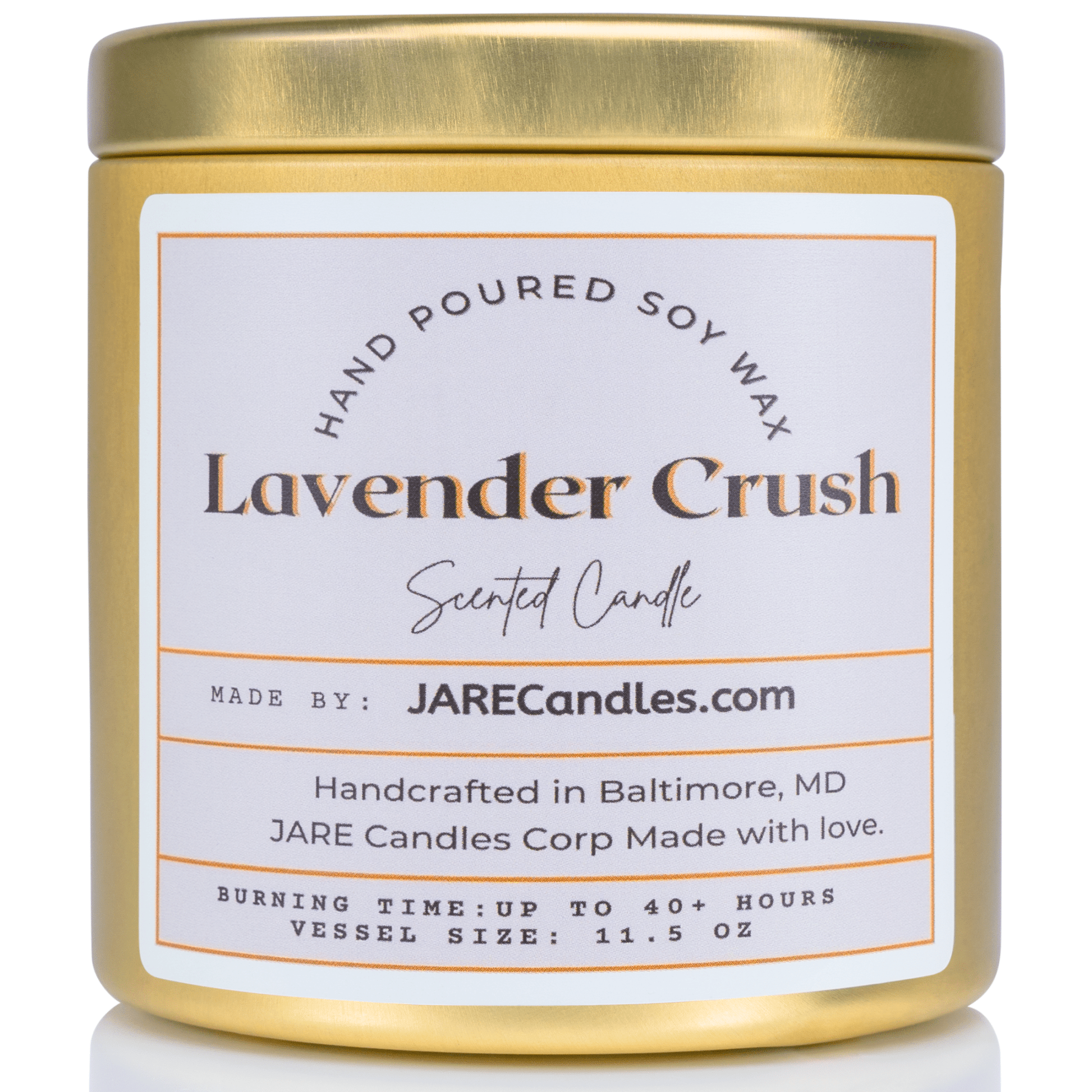 Lavender Crush Jasmine, Neroli, Banana - Soy Wax Scented Candle - JARE CANDLES