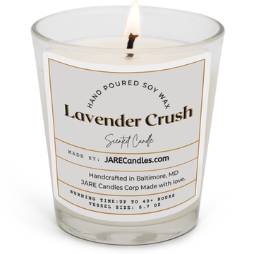 Lavender Crush - Jasmine, Neroli, Banana - Soy Wax Scented Candle - JARE CANDLES