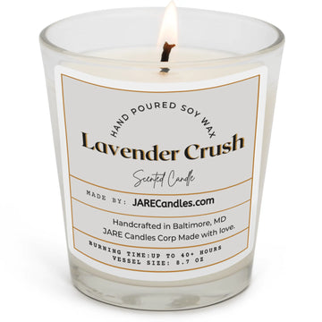 Lavender Crush Jasmine, Neroli, Banana - Soy Wax Scented Candle
