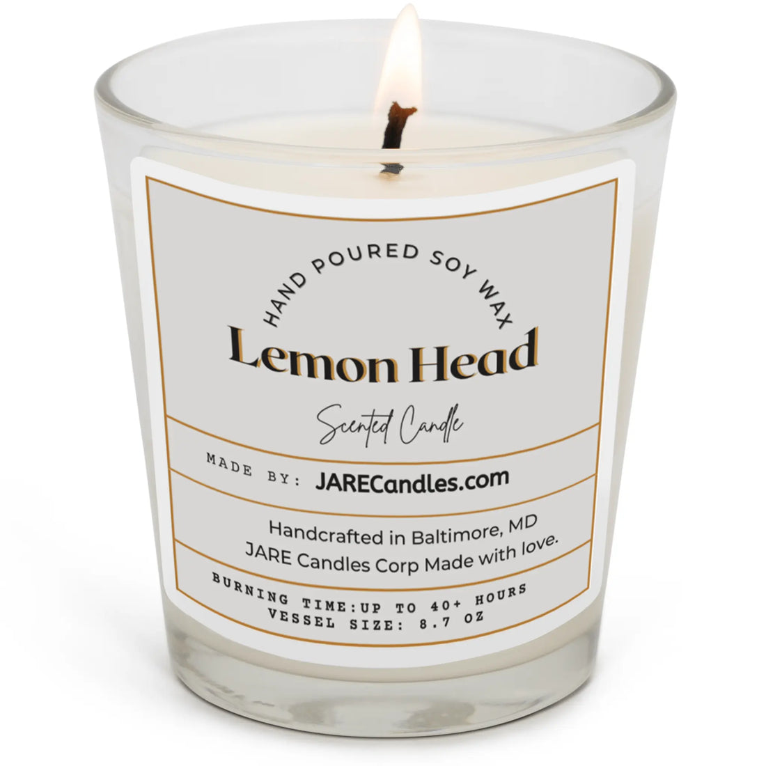 Lemon Head Fresh Lime, Sugary Orange - Soy Wax Scented Candle - JARE CANDLES