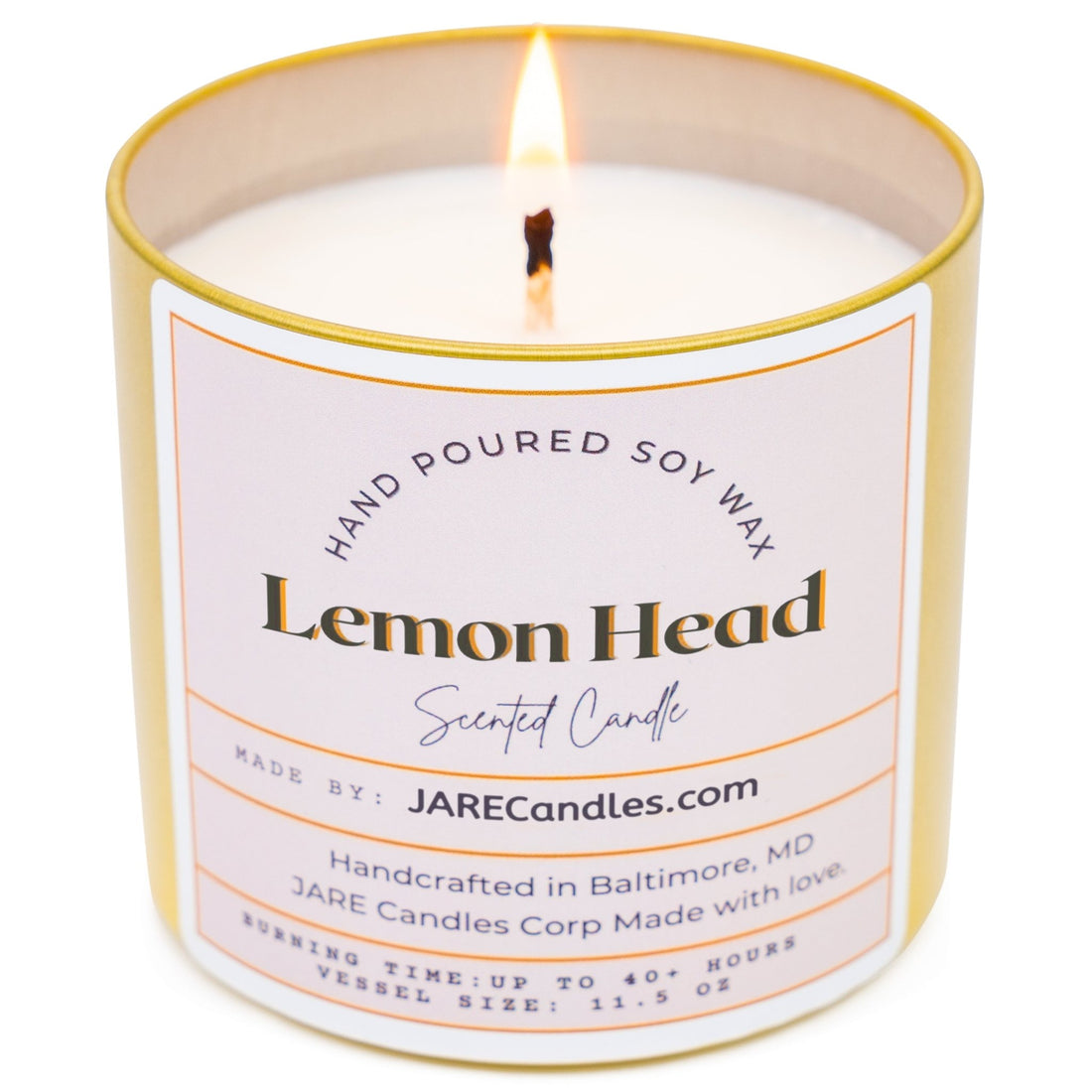 Lemon Head Fresh Lime, Sugary Orange - Soy Wax Scented Candle - JARE CANDLES