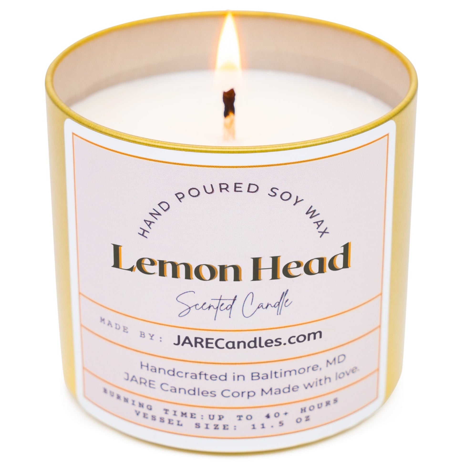 Lemon Head Fresh Lime, Sugary Orange - Soy Wax Scented Candle - JARE CANDLES