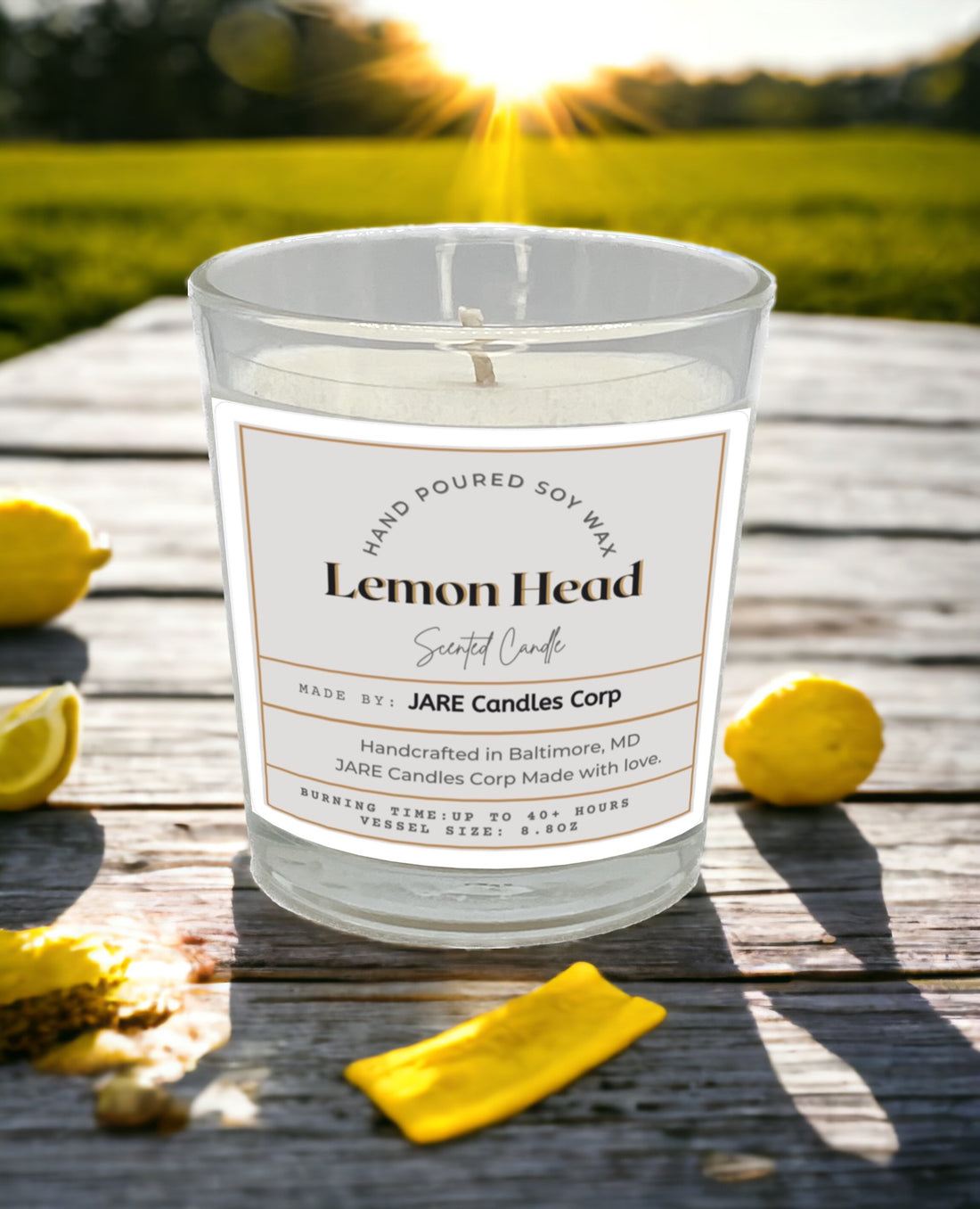 Lemon Head - Fresh Lime, Sugary Orange - Soy Wax Scented Candle