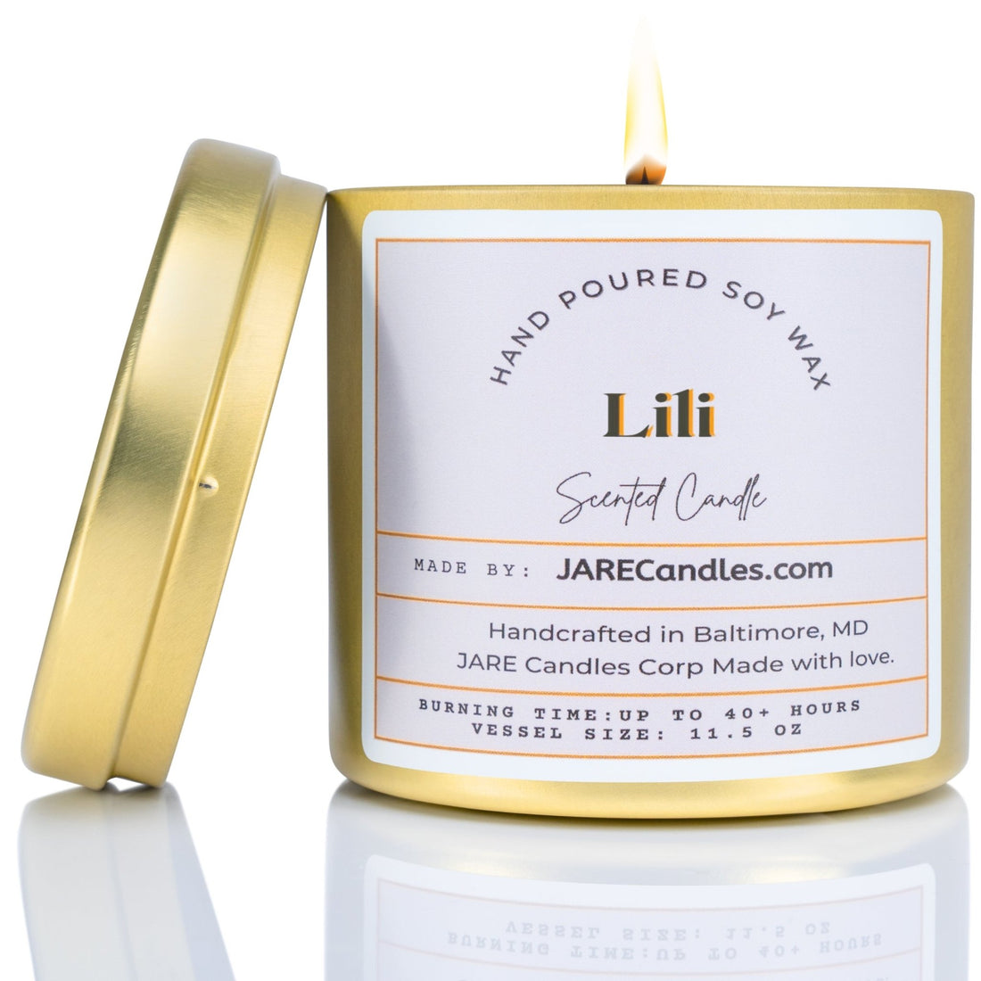 Lili - Lush Gardenia, Tuberose - Soy Wax Scented Candle - JARE CANDLES